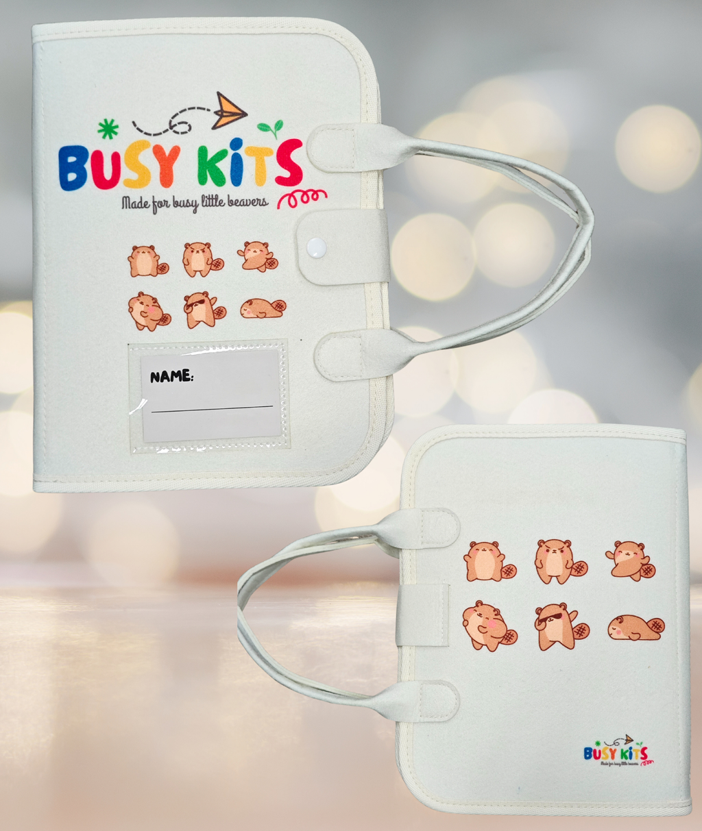 Busy Board for Toddlers – Montessori Sensory Toy, Quiet Book for Travel