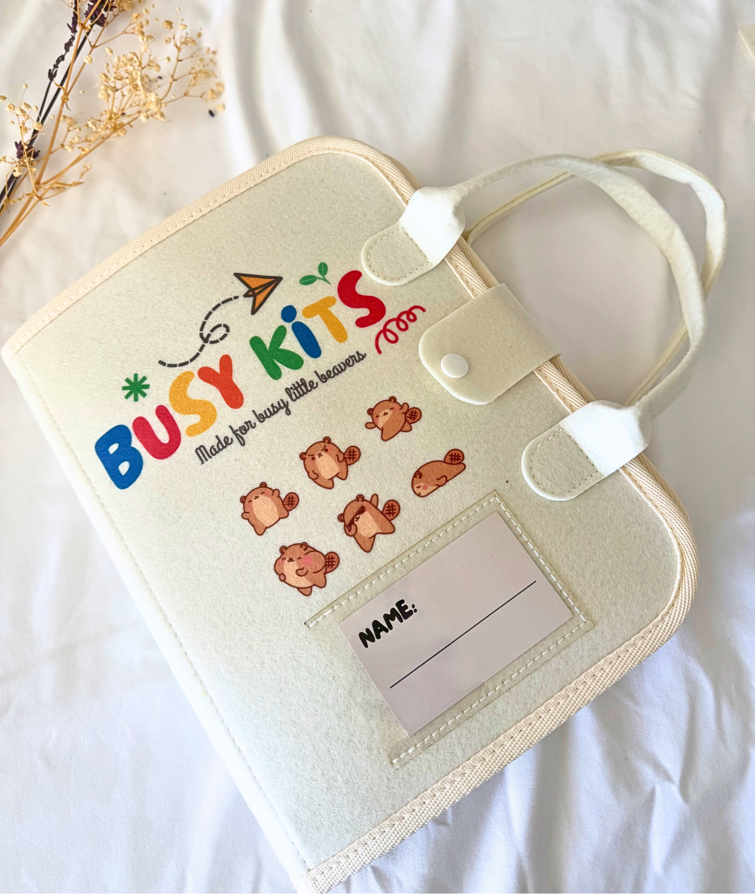Busy Board for Toddlers – Montessori Sensory Toy, Quiet Book for Travel
