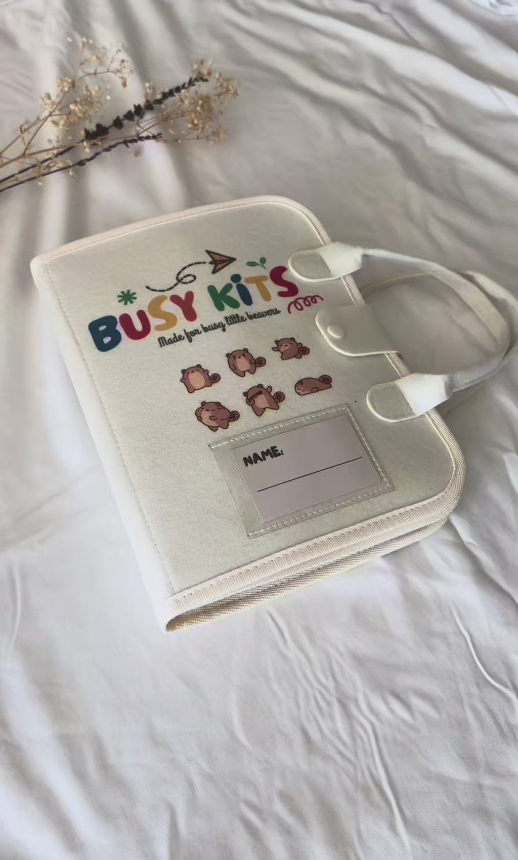 Busy Board for Toddlers – Montessori Sensory Toy, Quiet Book for Travel