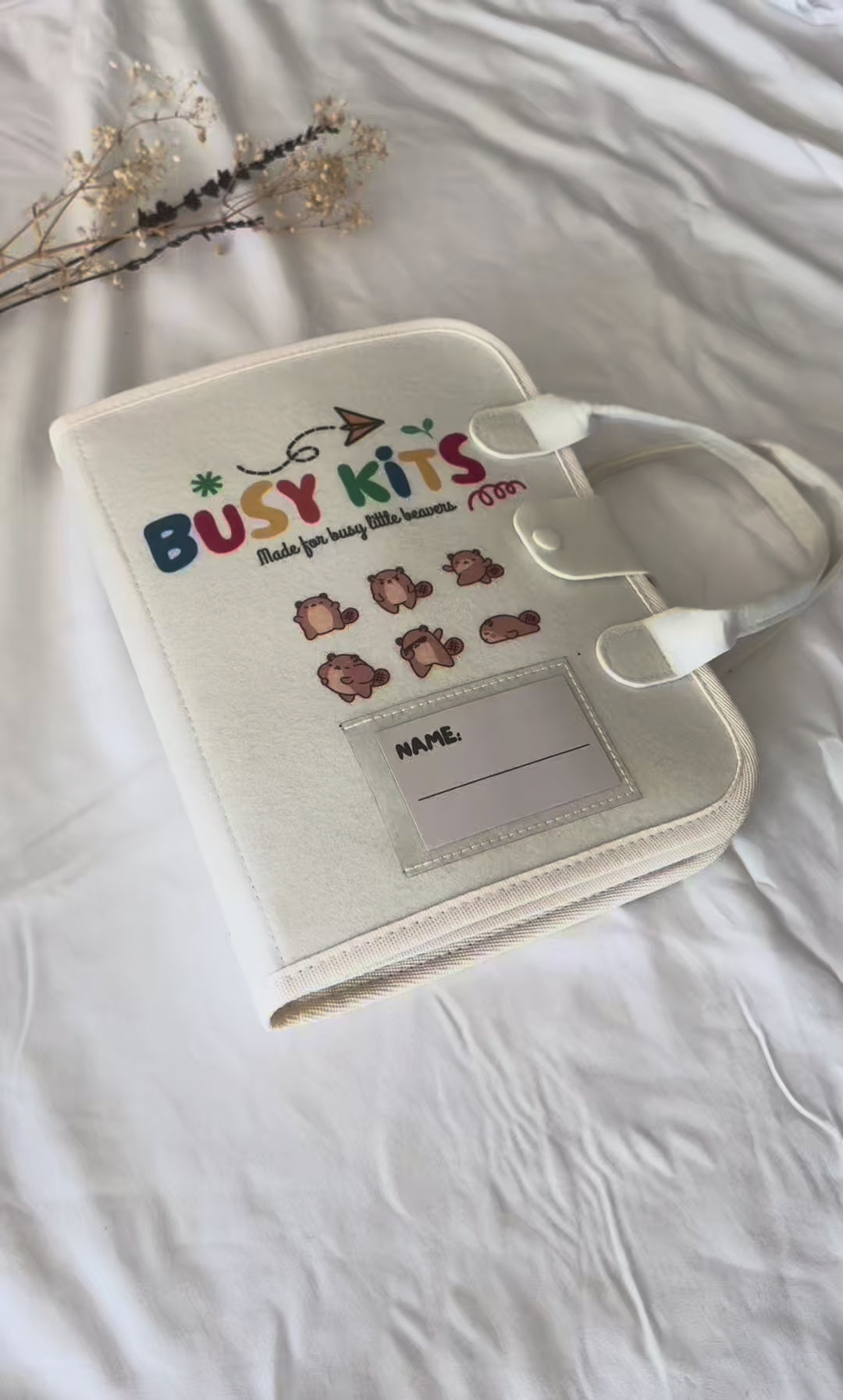 Busy Board for Toddlers – Montessori Sensory Toy, Quiet Book for Travel